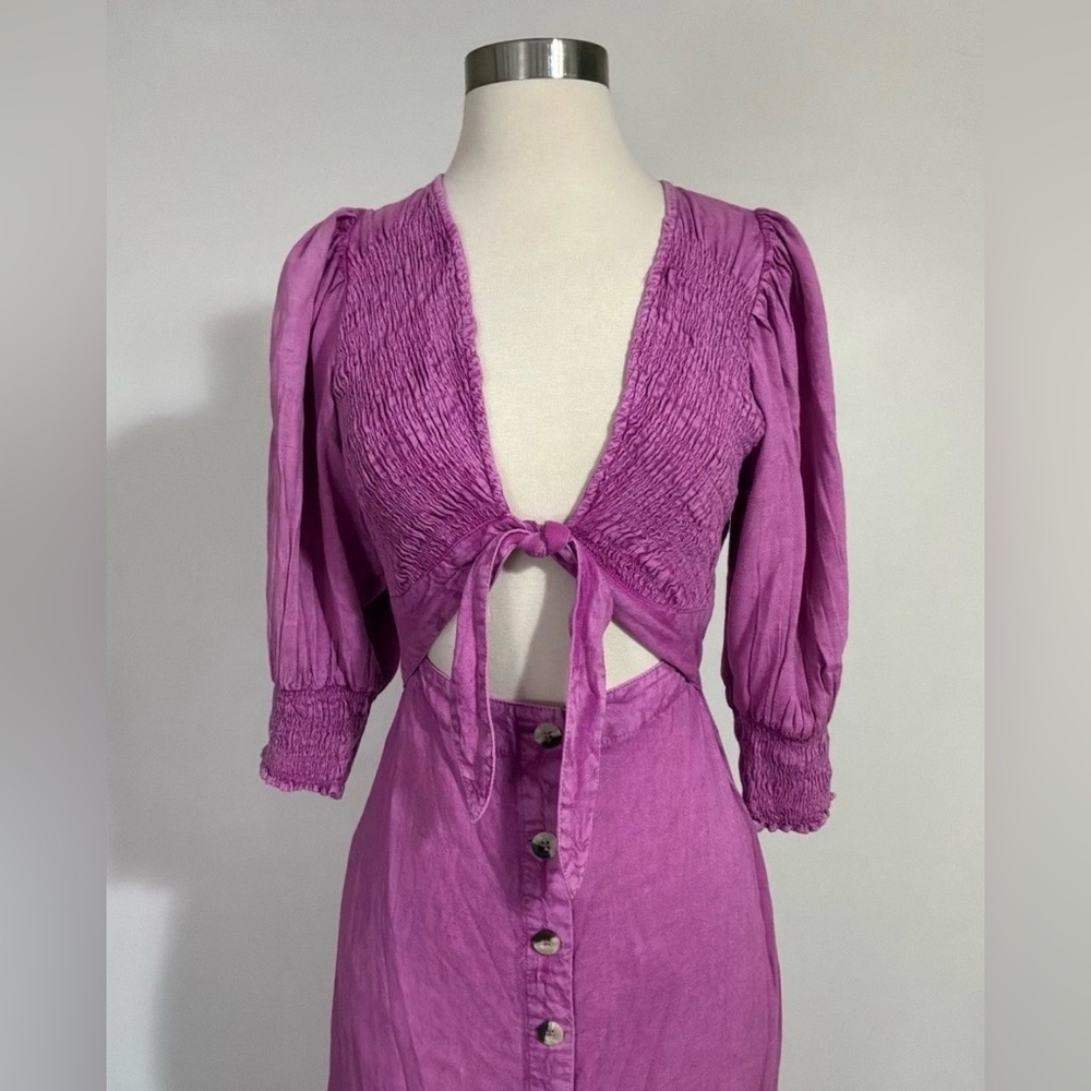 Free People String of Hearts Maxi Dress in Pink Size XS - Picture 7 of 11